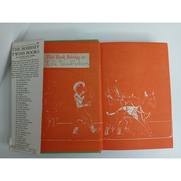 Vtg The Bobbsey Twins Books Hardcover Lot of 2 Laura Lee Hope Baby May Houseboat - Picture 4 of 10